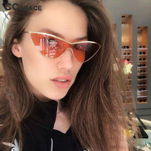 Load image into Gallery viewer, 45373 Metal Frame Cat Eye Sunglasses Men Women Shades UV400 Vintage Glasses