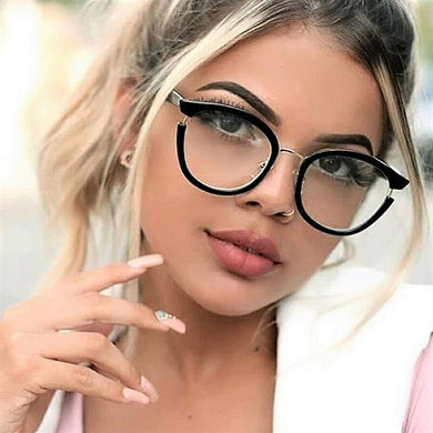 45376 Women Cat Eye Glasses Frames Optical EyeGlasses Metal Frame Prescription Eyewear Computer Glasses