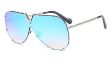 Load image into Gallery viewer, 45452 Alloy Frame One Lens V Sunglasses Women  Brand Glasses Designer Male Female Shades