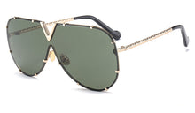 Load image into Gallery viewer, 45452 Alloy Frame One Lens V Sunglasses Women  Brand Glasses Designer Male Female Shades