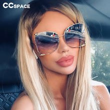 Load image into Gallery viewer, 45476 Metal Square Gradient Sunglasses Men Women Pearl Decoration Brand Glasses Designer Male Female Shades