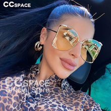 Load image into Gallery viewer, 45476 Metal Square Gradient Sunglasses Men Women Pearl Decoration Brand Glasses Designer Male Female Shades