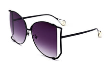 Load image into Gallery viewer, 45476 Metal Square Gradient Sunglasses Men Women Pearl Decoration Brand Glasses Designer Male Female Shades