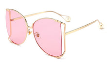 Load image into Gallery viewer, 45476 Metal Square Gradient Sunglasses Men Women Pearl Decoration Brand Glasses Designer Male Female Shades