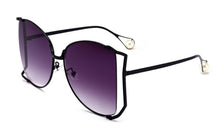 Carica l&#39;immagine nel visualizzatore di Gallery, 45476 Oversize D Square Sunglasses Women Metal Frame  Hollow Frame Brand Sunglasses Female Gradient Shades