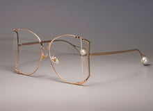 Load image into Gallery viewer, 45476 Oversize Square Sunglasses Women Metal Frame  Hollow Frame Brand Sunglasses Female Gradient Shades