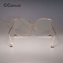 Load image into Gallery viewer, 45476 Transparent Lens Big Suqare Glasses Frames For Women Metal Gold Frame EyeGlasses Eyewear Computer Glasses