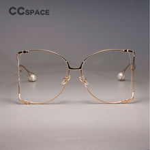 Load image into Gallery viewer, 45476 Transparent Lens Big Suqare Glasses Frames For Women Metal Gold Frame EyeGlasses Eyewear Computer Glasses