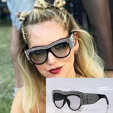 Load image into Gallery viewer, 45482 CCSPACE Oversized Rhinestone Frame Square Sunglasses For Women Diamond Shiny Brand Glasses Designer Female Shades