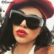 Load image into Gallery viewer, 45482 CCSPACE Oversized Rhinestone Frame Square Sunglasses For Women Diamond Shiny Brand Glasses Designer Female Shades