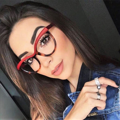 Ladies Eyebrows Square Frames Women Brand Designer Optical Fashion EyeGlasses Computer Glasses
