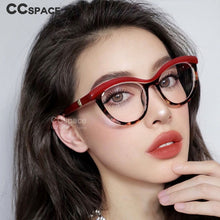 Load image into Gallery viewer, 45490 Ladies Eyebrows Square Frames Women Brand Designer Optical EyeGlasses Computer Glasses