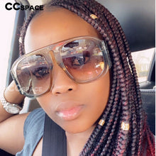 Load image into Gallery viewer, 45509 Ladies Round Sunglasses For Women Big Frame Gradient Brand Glasses Designer Male Female Shades