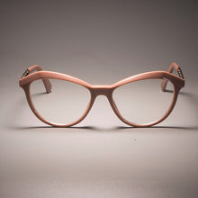 Carica l&#39;immagine nel visualizzatore di Gallery, 45525 Cat Eye Montature per occhiali quadrati da donna Gambe in pelle metallica da donna Occhiali da vista per computer 