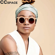 Load image into Gallery viewer, 45588 Retro Round Sunglasses Men Women Cat Eye Shades CCSPACE Vintage 2023 Brand Glasses Designer Oculos UV400