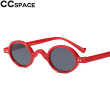 Load image into Gallery viewer, 45597 Small Round Retro Sunglasses Men Women Rivet Steampunk Leopard Tea Shades CCSPACE 45597 Vintage 2021 Brand Glasses Oculos