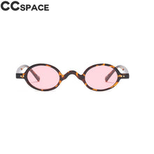 Load image into Gallery viewer, 45597 Small Round Retro Sunglasses Men Women Rivet Steampunk Leopard Tea Shades CCSPACE 45597 Vintage 2021 Brand Glasses Oculos
