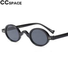 Load image into Gallery viewer, 45597 Small Round Retro Sunglasses Men Women Rivet Steampunk Leopard Tea Shades CCSPACE 45597 Vintage 2021 Brand Glasses Oculos