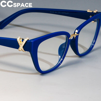 Cat Eye Glasses Frames Women Rhinestone Decoration Styles Optical Fashion Computer Glasses