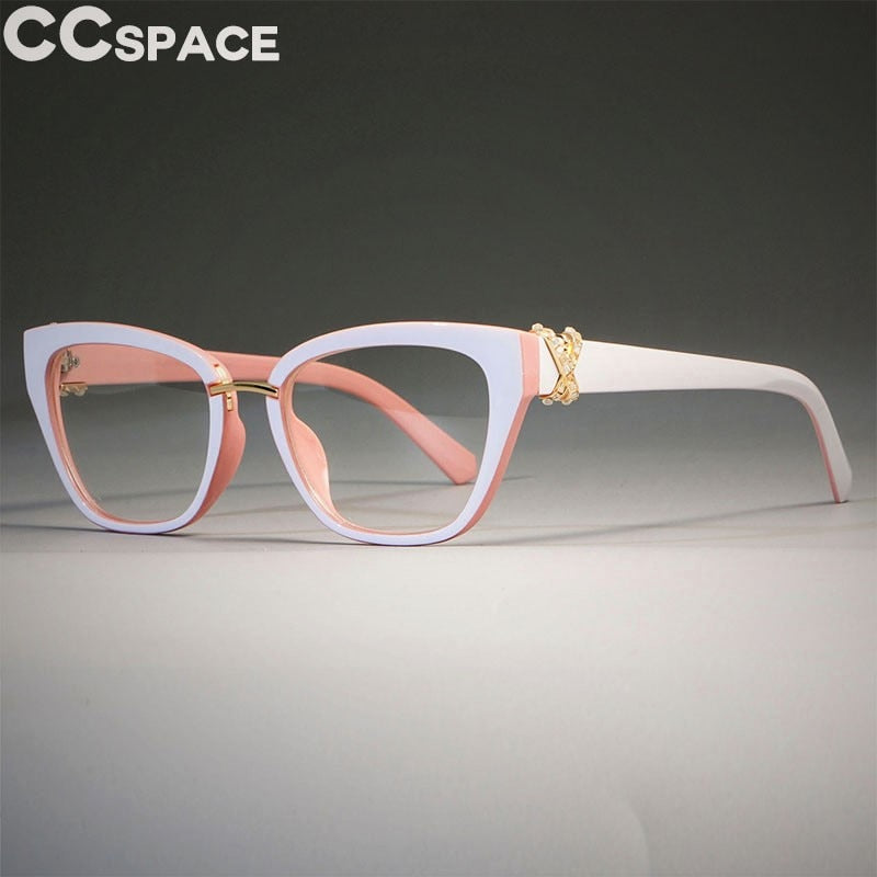 45605 Cat Eye Glasses Frames Women Rhinestone Decoration Styles Optica ...