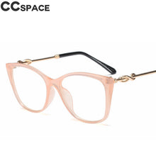 Load image into Gallery viewer, 45649 Women Cat Eye Glasses Frames Rope Knot Metal Temple Trending Styles Optical Computer Glasses