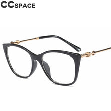 Load image into Gallery viewer, 45649 Women Cat Eye Glasses Frames Rope Knot Metal Temple Trending Styles Optical Computer Glasses