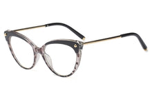 Load image into Gallery viewer, 45651 Cat Eye Glasses Frames Plastic titanium Women Trending Rivet Styles Optical Computer Glasses