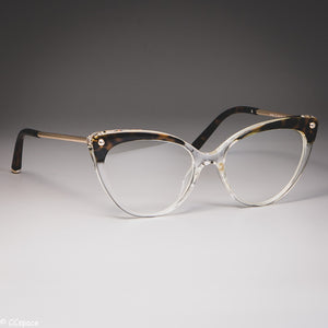 Cat Eye Glasses Frames Plastic titanium Women Trending Rivet Styles Optical Fashion Computer Glasses
