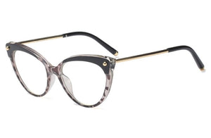 Cat Eye Glasses Frames Plastic titanium Women Trending Rivet Styles Optical Fashion Computer Glasses