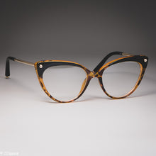 Load image into Gallery viewer, 45651 Cat Eye Glasses Frames Plastic titanium Women Trending Rivet Styles Optical Computer Glasses