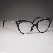 Load image into Gallery viewer, 45651 Cat Eye Glasses Frames Plastic titanium Women Trending Rivet Styles Optical Computer Glasses