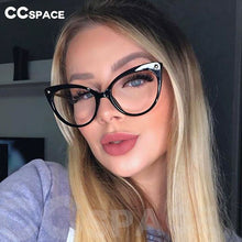Load image into Gallery viewer, 45651 Cat Eye Optical Glasses Frames Women Floral Rivet Computer EyeGlasses