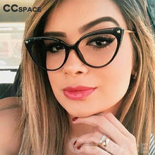 Load image into Gallery viewer, 45651 Cat Eye Optical Glasses Frames Women Floral Rivet Computer EyeGlasses