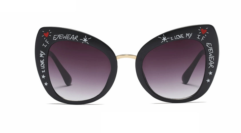 45653 Transparent Cat Eye Sunglasses Women Big Frame Shades UV400 Vintage Glasses Oculos