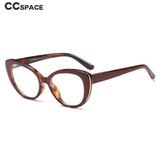 Load image into Gallery viewer, 45677 Retro Cat Eye Blue Light Blocking Glasses Frames Women Leopard Optical Computer Glasses