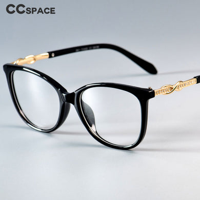 45705 Classic Cross Knot Glasses Frames Shiny Rhinestone Men Women Optical Computer Glasses