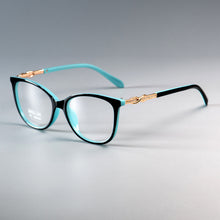 Load image into Gallery viewer, 45705 Classic Cross Knot Glasses Frames Shiny Rhinestone Men Women Optical Computer Glasses