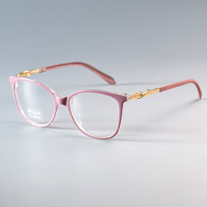 45705 Cross Knot Glasses Frames Shiny Rhinestone Men Women Optical Computer Glasses