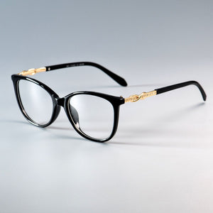 45705 Cross Knot Glasses Frames Shiny Rhinestone Men Women Optical Computer Glasses
