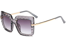 Load image into Gallery viewer, 45724 Big Frame Square Frame Crystal Cutting Sunglasses Women Shades Uv400 Vintage Glasses