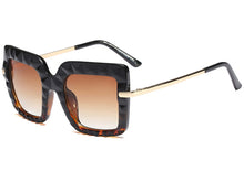 Load image into Gallery viewer, 45724 Big Frame Square Frame Crystal Cutting Sunglasses Women Shades Uv400 Vintage Glasses