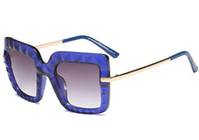 Load image into Gallery viewer, 45724 Big Frame Square Frame Crystal Cutting Sunglasses Women Shades Uv400 Vintage Glasses
