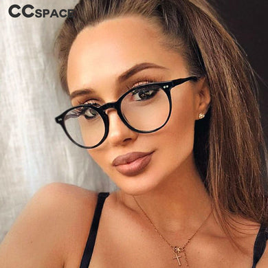 45738 Round Cat Eye Rivet Glasses Frames Men Women Optical Computer Glasses