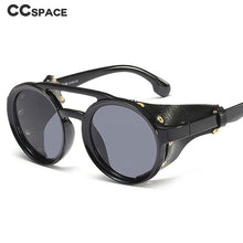 Load image into Gallery viewer, 45746 Steam Punk Round Retro Goggles Sunglasses Men Women Shades UV400 Vintage Glasses