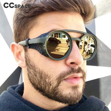 Load image into Gallery viewer, 45746 Steam Punk Round Retro Goggles Sunglasses Men Women Shades UV400 Vintage Glasses