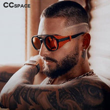 Load image into Gallery viewer, 45746 Steam Punk Round Retro Goggles Sunglasses Men Women Shades UV400 Vintage Glasses