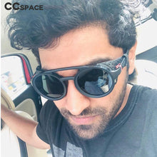Load image into Gallery viewer, 45746 Steam Punk Round Retro Goggles Sunglasses Men Women Shades UV400 Vintage Glasses