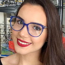 Carica l&#39;immagine nel visualizzatore di Gallery, 45772 Anti-blue light Cat Eye Retro Glasses Frames Men Women Optical  Computer EyeGlasses