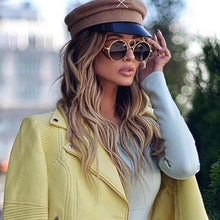 Load image into Gallery viewer, 45810 Round Steam Punk Ring Sunglasses Men Women 2023 Shades UV400 Vintage Glasses