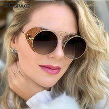 Load image into Gallery viewer, 45810 Round Steam Punk Ring Sunglasses Men Women 2023 Shades UV400 Vintage Glasses